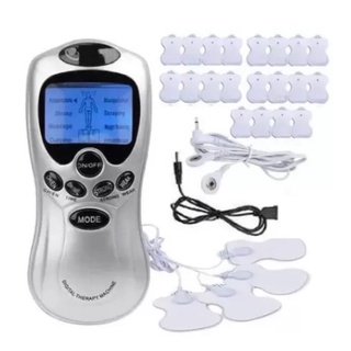 Aparelho de Massagem Fisioterapia Acupuntura Tens & Fes Portátil Com 4 Eletrodos