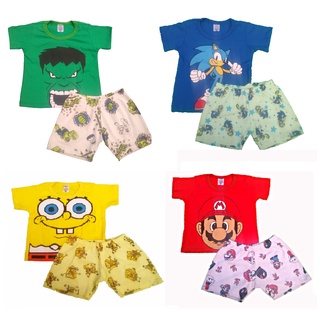 Pijama Meninos E Meninas Verão Personagens No 100% Algodão Crianças Infantil Juvenil