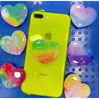 Suporte de Celular De Pop De Coração Degradê ou Cor Arco Íris