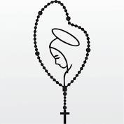 Adesivo para fixar no carro/moto/caminhão de Nossa Senhora Aparecida Terço - 12cm de altura em Oferta na Shopee