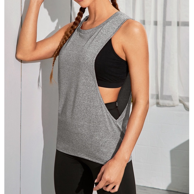 Camiseta Regata Fitness Cavada Academia Blusa Feminina zoore em Oferta na Shopee