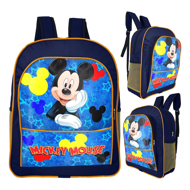 Mochila Escolar Infantil de Costa Grande Mickey Mouse Azul/Amarelo