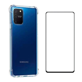 Kit Capa Transparente Com Bordas TPU e Película 3D FULL COVER Compatível Com S10 LITE em Oferta na Shopee