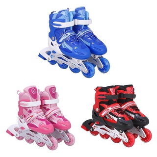 Patins Infantil In Line 4 Rodas com Led Patinacao Melhor Preço em Oferta na Shopee