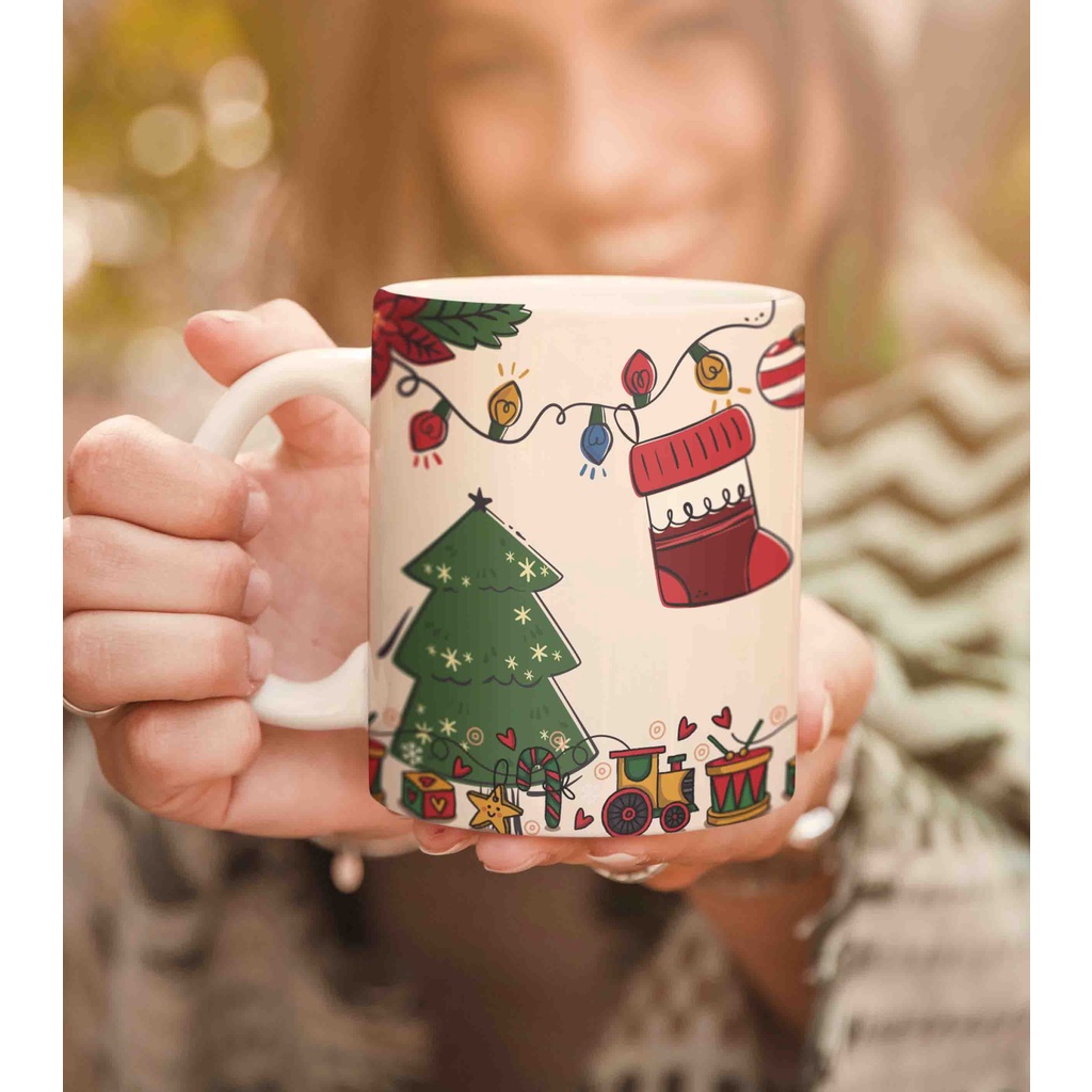 Caneca Fofa Feliz Natal Presente Natalino Personalizada