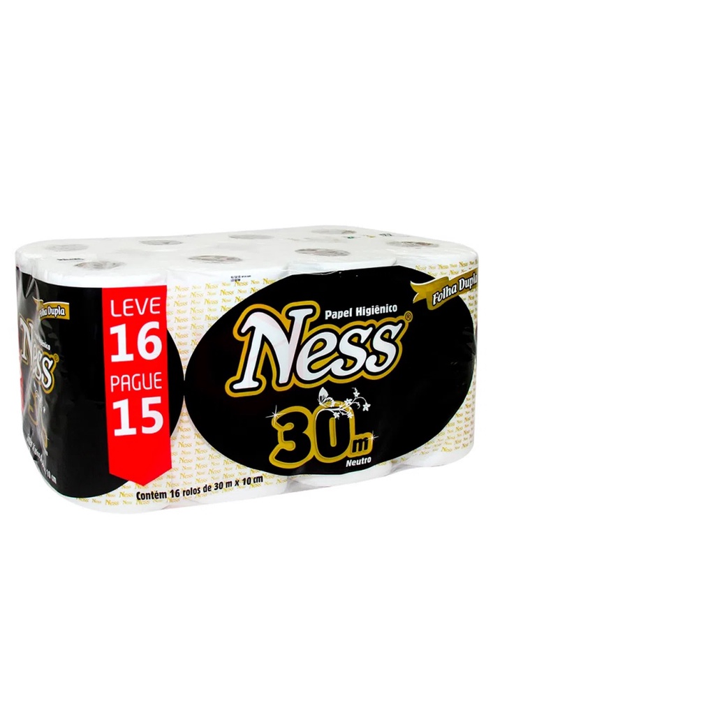PAPEL HIGIÊNICO NESS FD C/ 16 ROLOS