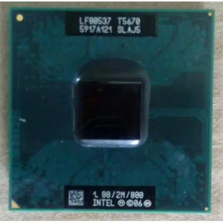 Processador Intel® Core2 Duo T5670 Cache De 2 M, 1,80 Ghz