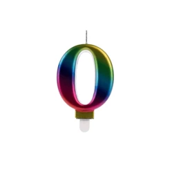 Vela Wave Colorida N° 0 - Silver Festas