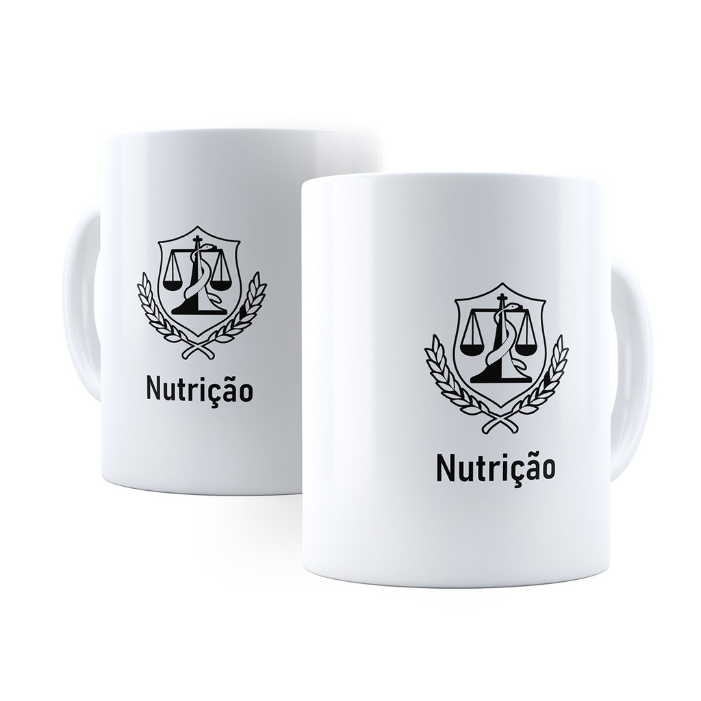 Caneca Nutrição - Xícara Personalizada 325ML Porcelana Cerâmica 100% AAA Nutri Caneca Profissao Cozinha Decoração Presente Profissoes