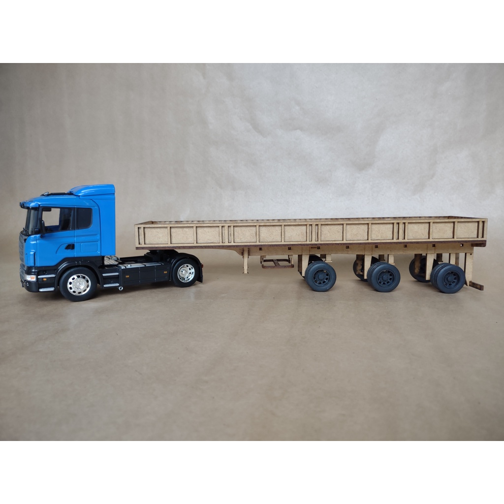 Recorte Carreta Vanderleia Granel Grade Baixa 1:32 Miniatura Caminhão