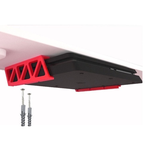 Suporte Ps4 Slim Fat Pro Parafusar Prender Baixo Mesa