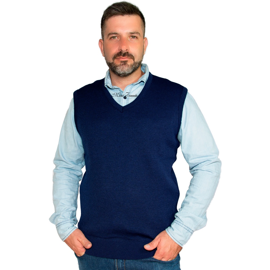 Colete masculino em lã pullover tricô Colete Social Slim Masculino cl duravel