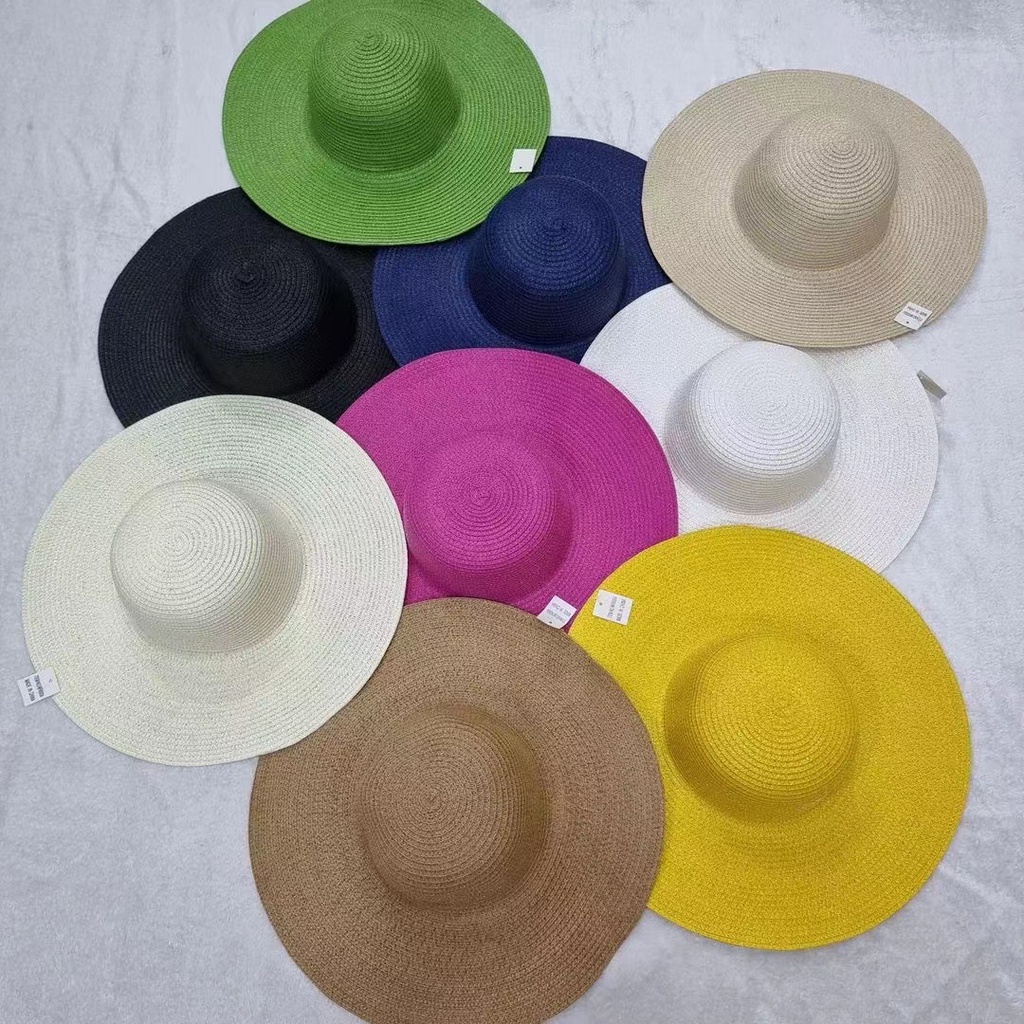 chapéu Floppy De Praia Feminina Palha Personalizar ABA 11CM/Chapéu Praia Floppy Liso Aba Grande
