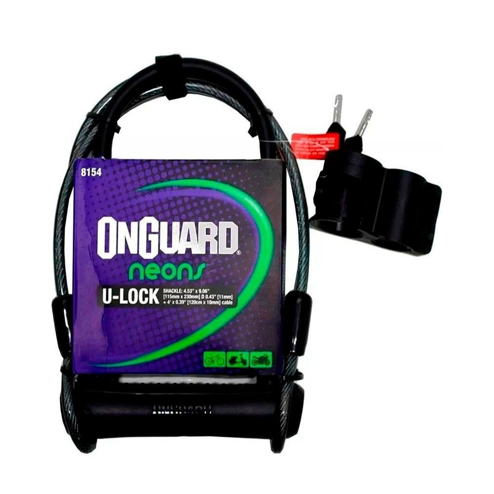 Cadeado U-lock + Cabo Onguard 8154