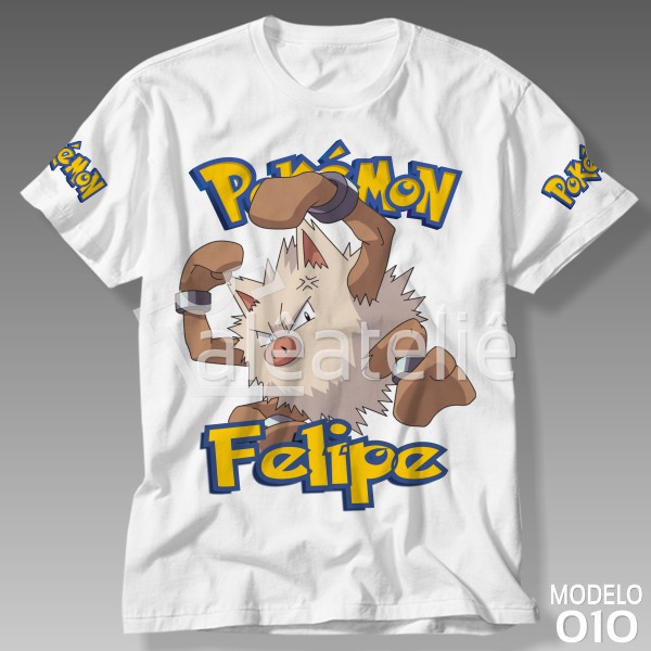 Camiseta Primeape Pokemon Go Pokebola Jogo Game Infantil Adulto Personalizada