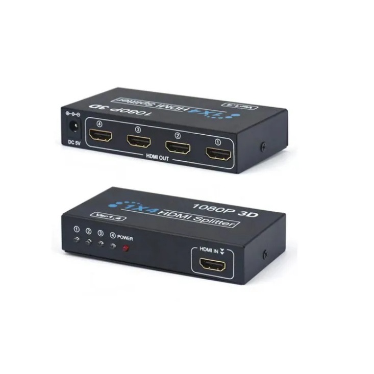 Splitter Hdmi 1x4 Divisor Conversor Amplificador Distribuido
