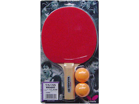 Ping-Pong Raquete Tênis de Mesa Butterfly Wakaba 2 Bolinhas