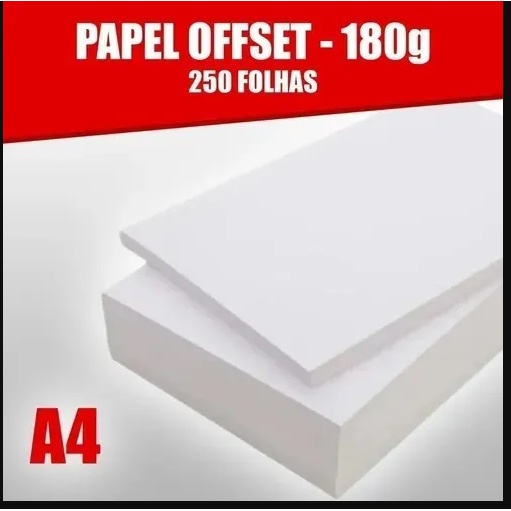 Papel Offset Sulfite 180g A4 21x297 Suzano Shopee Brasil 1362