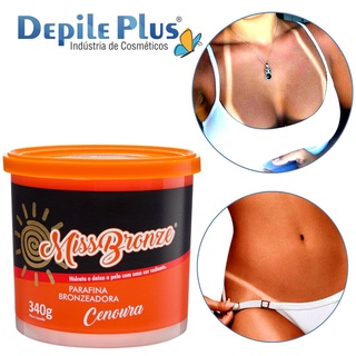 Bronze perfeito Parafina Bronzeadora Miss Bronze Cenoura 340g