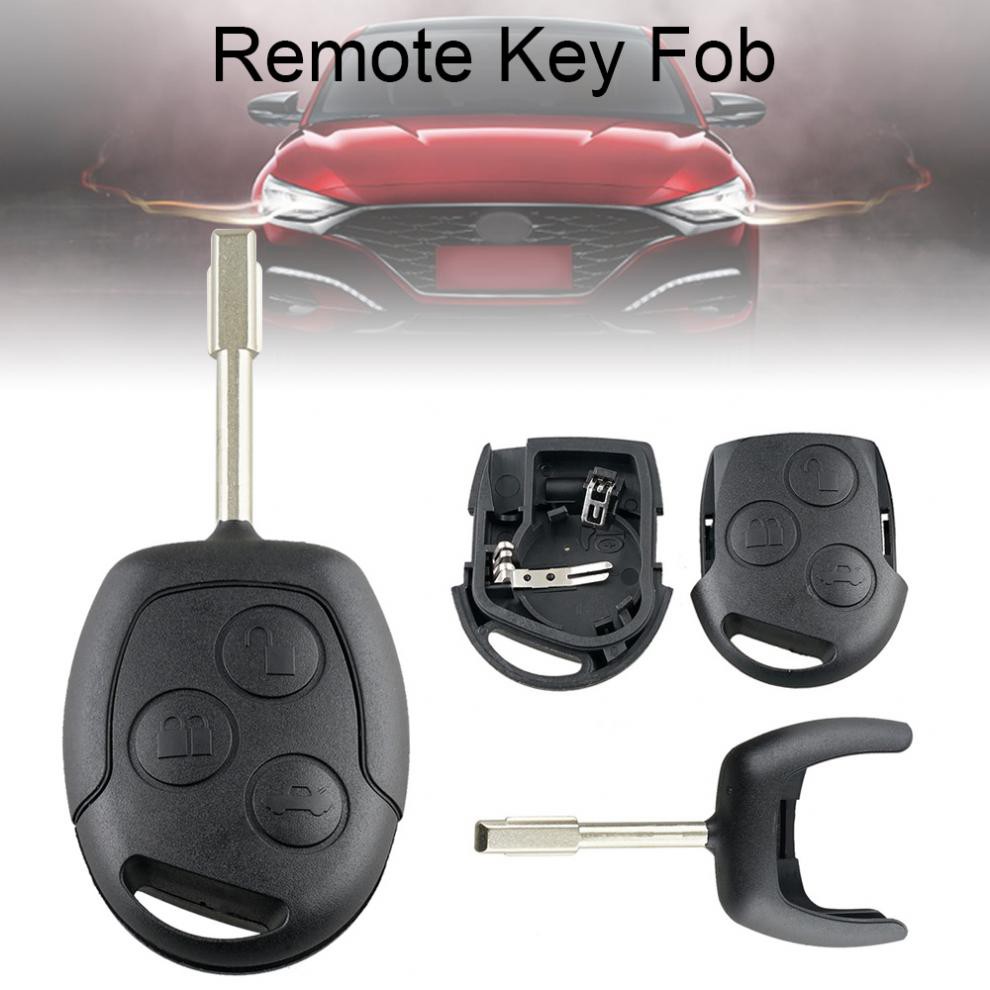 3 Botões Chave De Remota De Carro Com Lâmina FO21 Para Ford Mondeo/Fiesta/Focus/KA/Transit 2002-2012
