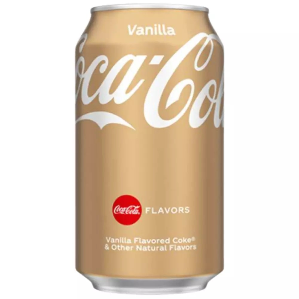 Refrigerante coca cola baunilha vanilla caixa 1 lata 355ml escorrega