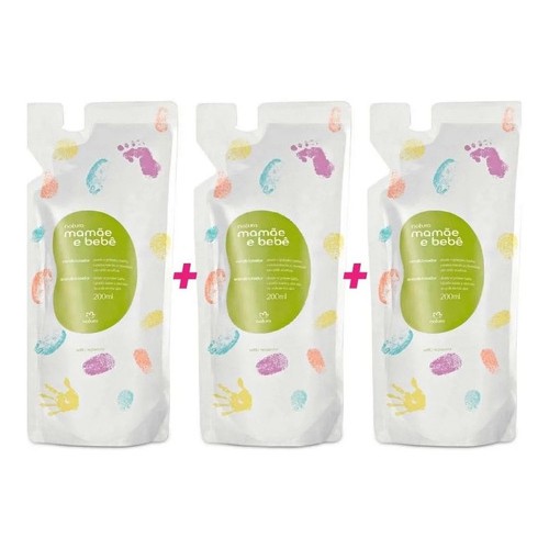 Kit Natura Refil Condicionador Mamâe Bebe 03 Unid De 200ml