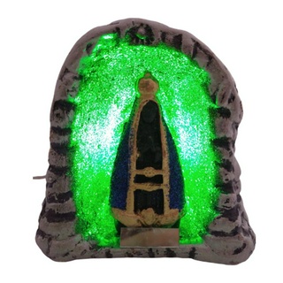Gruta Iluminada Capela Cúpula Nossa Senhora Aparecida 15cm Escolha Cor
