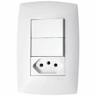 Conjunto 2 Int Simples + 1 Tom 2p+t 20a 250v 4x2 Bc Home