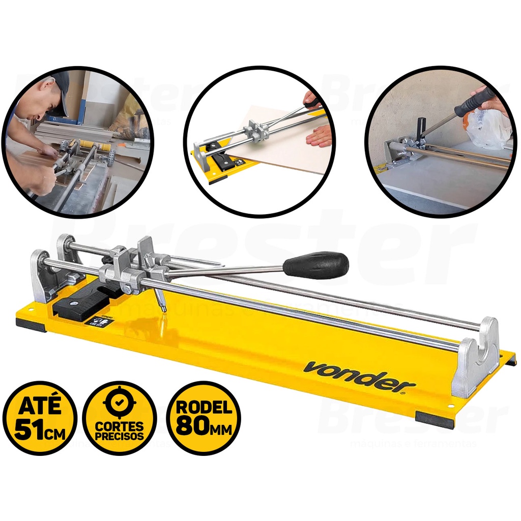 Cortador Profissional De Pisos Cerâmicos E Porcelanatos 51cm Manual Vonder 6851050000