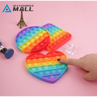 Tiktok  Pop Its Redondo Fidget Toy Push Bubble Alivio Do Estresse Para Crianças Pop It