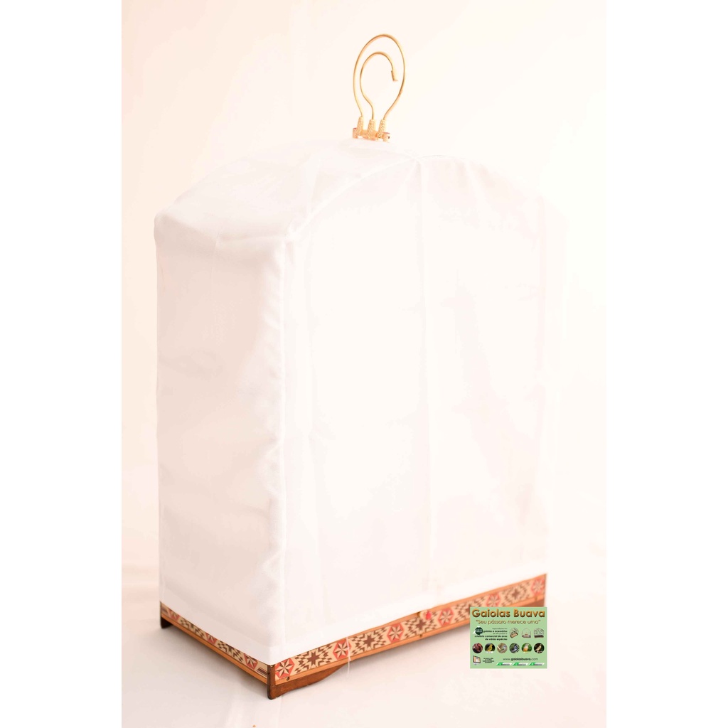 Capa Para Gaiola De Tizil - Tamanho P - Medidas Da Gaiola Ideal: C:35 L:19 A:47 /  Com Um Zíper Lateral E Abertura Para O Gancho