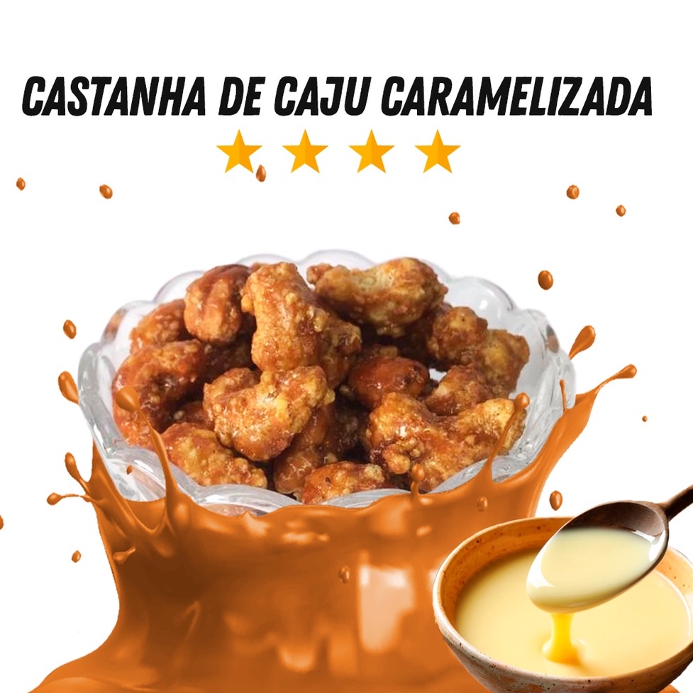 Castanha de Caju Caramelizada P&P - Vários Sabores em Oferta na Shopee
