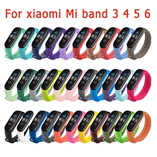 Pulseira De Relógio Para Xiaomi Mi Band 7 6 5 4 3 Silicone MiBand 3 4 band5 band6 Acessórios Smartwatch