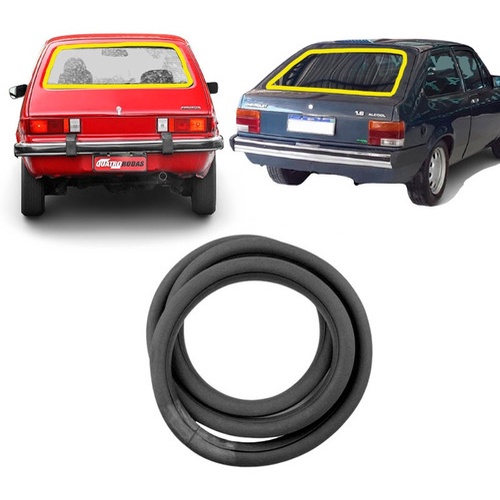Borracha Vidro Traseiro Vigia Chevette Hatch Encaixe Friso