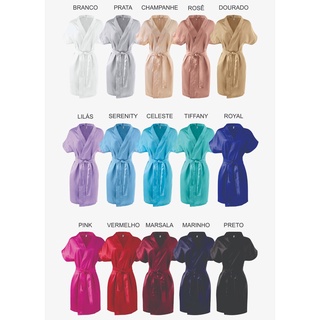 Robe de Cetim Roupão Infantil Daminha Sem Bordado Hobby Casamento