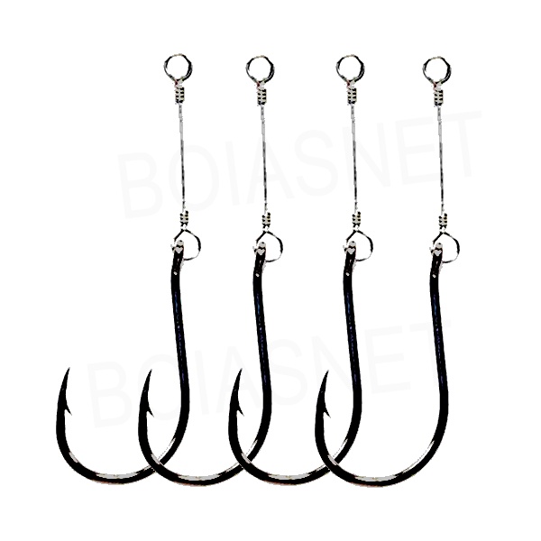 Anzol Chinu Encastoado para Pesca - kit com 10pçs - tamba, pacu, pesqueiros