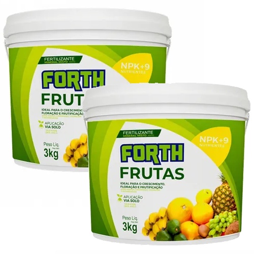 Kit 2 Adubo Fertilizante Forth Frutas 3kg - Floração/Nutrição em Oferta na Shopee