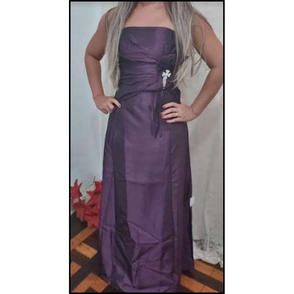 Vestido Longo em Seda para Festas - Madrinhas, Formatura, Casamento ...