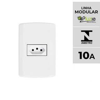 Tomada Simples 2P+T 10A 250V 4x2 Pluzie Pluzi Modular