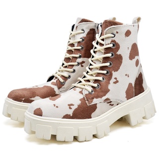 Bota Coturno Dubuy Feminina Tratorada Animal Print Anne 1104FG