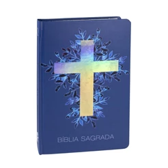 Bíblia Sagrada ARA | Letra Normal | Capa Dura | Cruz AZUL Luz