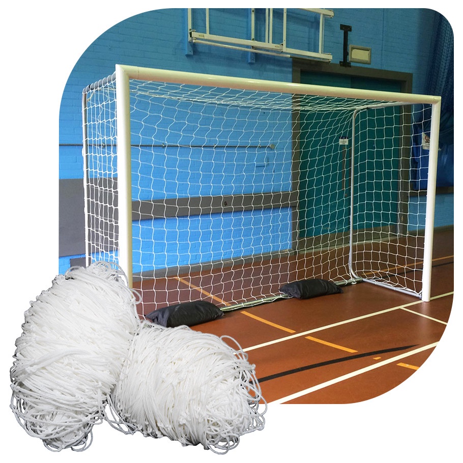 Par de Rede para Trave de Gol Futsal Fio 2 Caixote Nylon Futebol de Salão