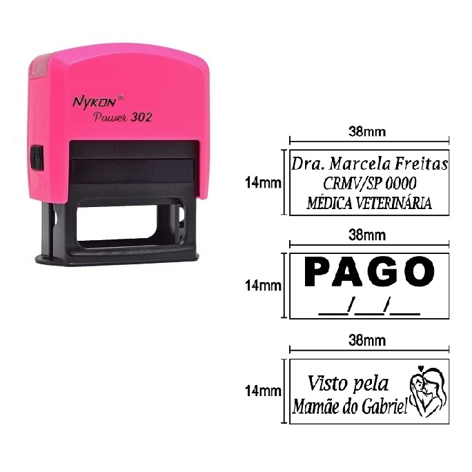 Carimbo Automático Personalizado 38x14mm COMPRE AQUI! em Oferta na Shopee