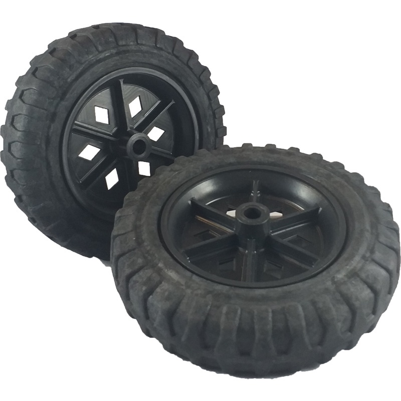 Conjunto de Rodas em PP 614 Pneu em Composto Plastico Furo Passante 5/16 - PPC614F516