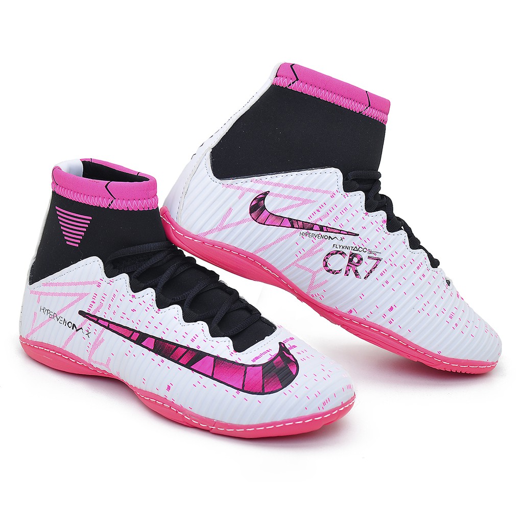 chuteira botinha nike rosa