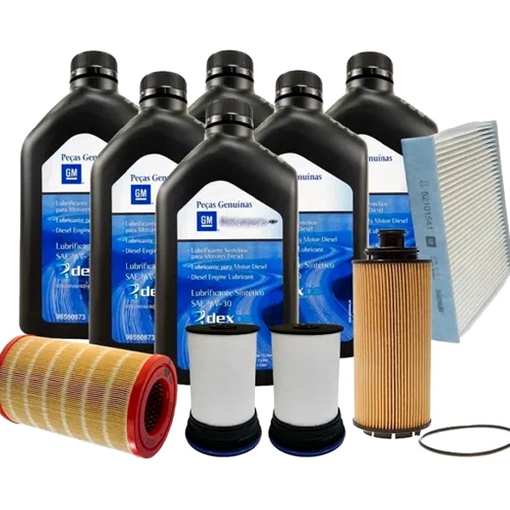 Kit Troca De Óleo Gm 5w30 Dexos 2 Nova S10 Diesel + Filtros