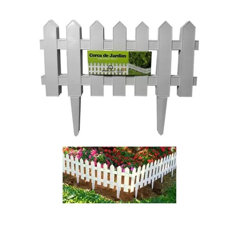 Kit 13 Cercas Plastica Decorativa Jardim Inglês Cerca Jardim 5mts