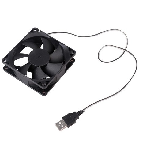 Microventilador Fan Cooler 70mm USB 5V. 70mm X 70mm X 15mm. 2800 RPM. Plug: USB A Macho.