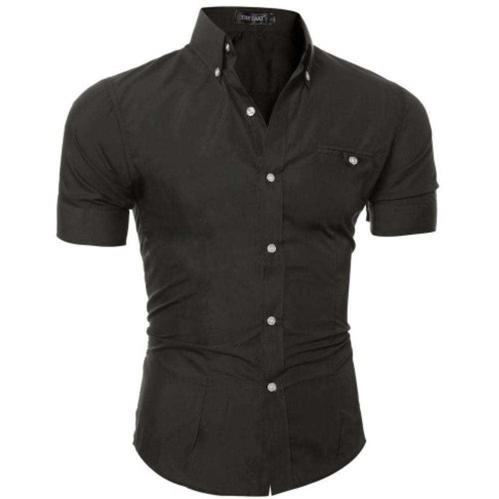 Camisa Masculina Manga Curta Com Elastano - Melhor Tecido em Oferta na Shopee