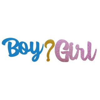 Painel Chá Revelação Boy ? Girl EVA Glitter 60 cm Vivarte - Inspire sua Festa Loja